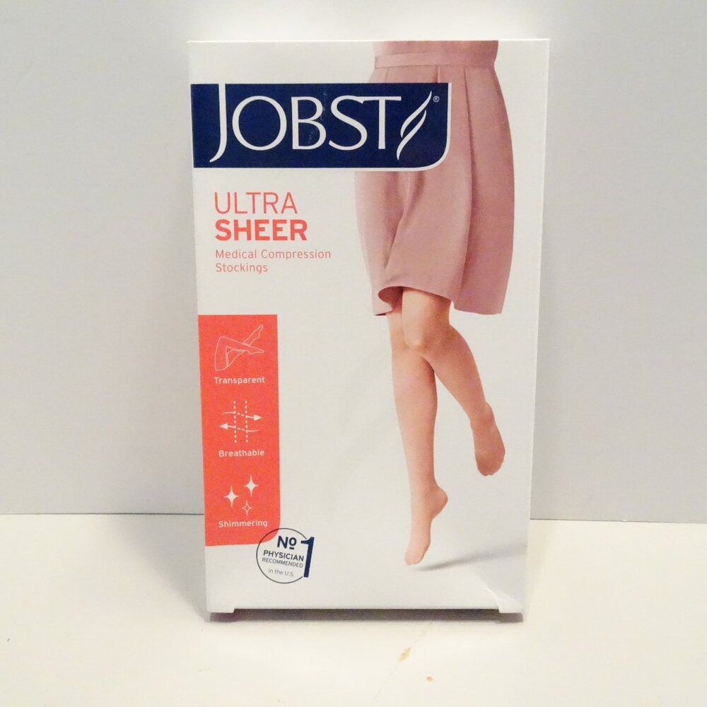 Jobst Ultra Sheer  15-20 Compression Knee Stockings Classic Black Size M